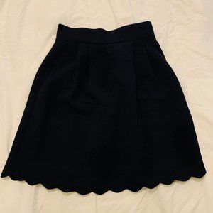 Club Monaco navy blue scalloped skirt